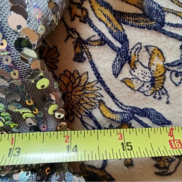 Camille La Vie Silver Sequin Halter Gown | Formal Prom Dress with Train | Size 6 - Picture 10 of 11